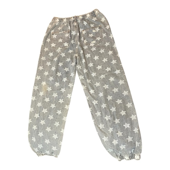 ๐ POL - Sample - Star Patterned Denim Joggers - Destressed - 100% COTTON - Picture 3 of 12